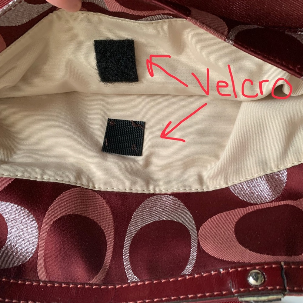 Extra Large Coach Burgundy Shoulder Bag or Cross Body - Picture 9 of 13